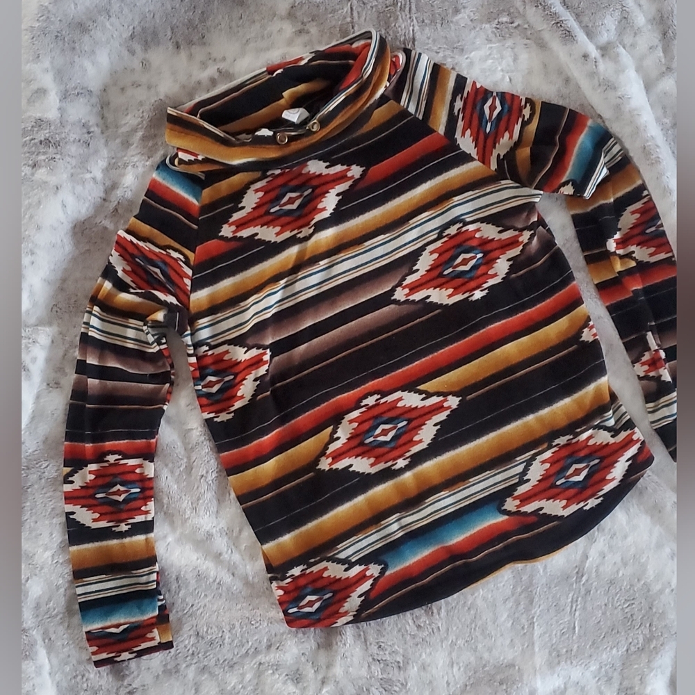 Large Western Cowl-neck Sweatshirt